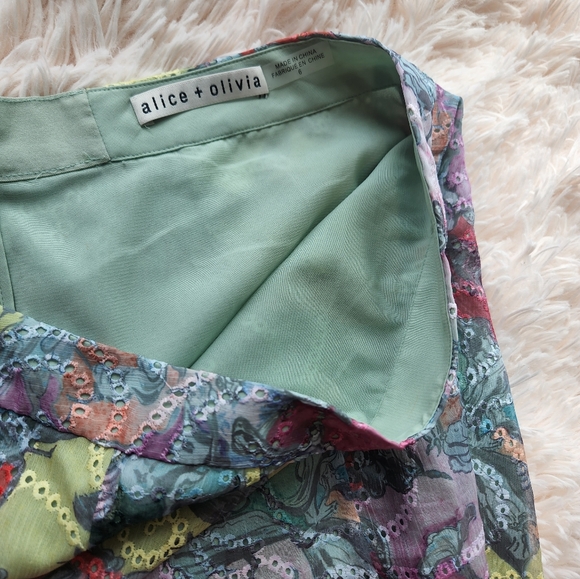 Alice + Olivia Multicolor Sheer Maxi Skirt - Picture 6 of 10